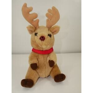 Rudolph Red-Nosed Reindeer Stuffed Animal Nose lights music plays Plush Creation
